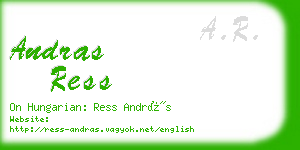 andras ress business card